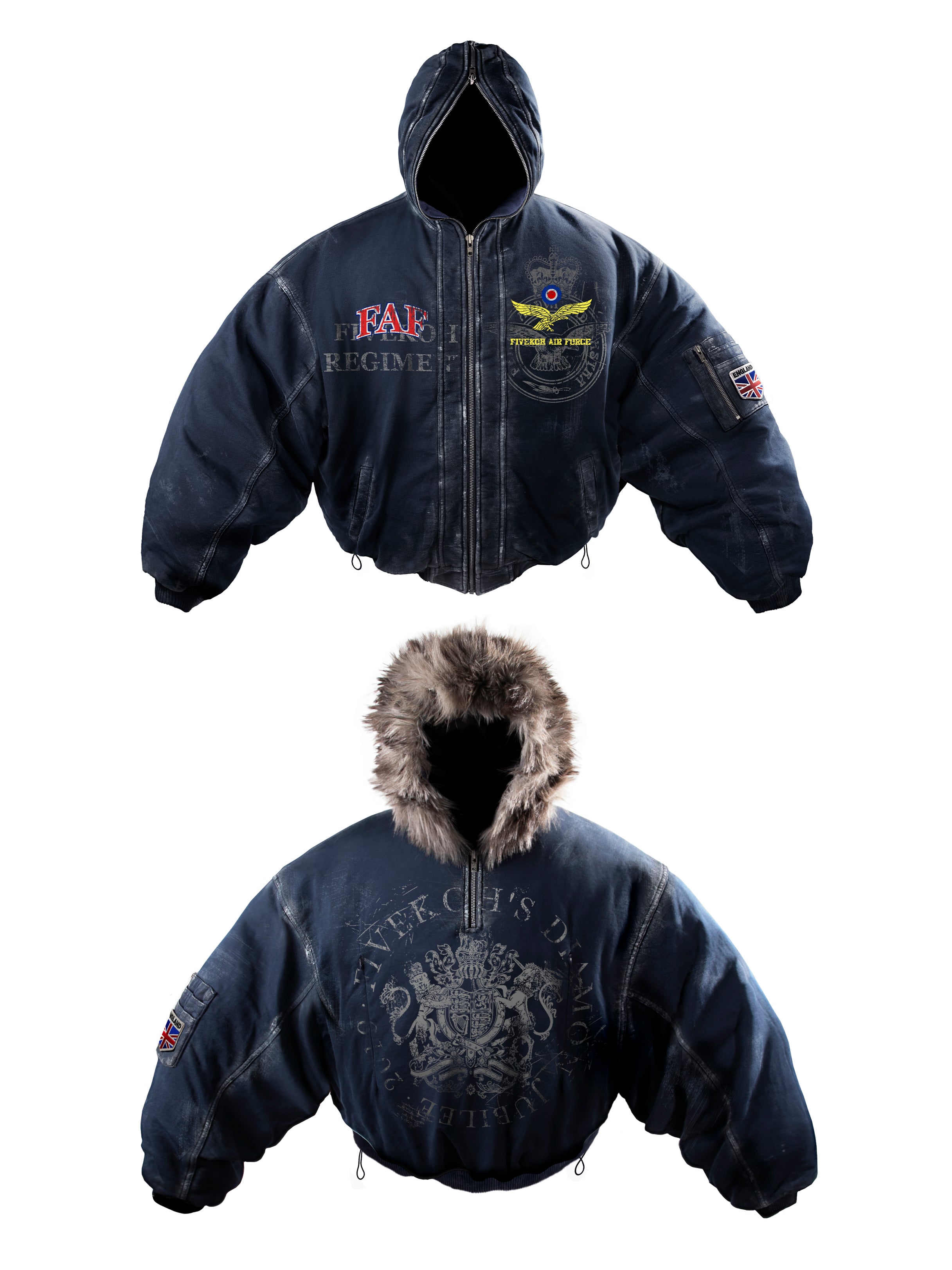 F.A.F REVERSIBLE HOODED BOMBER