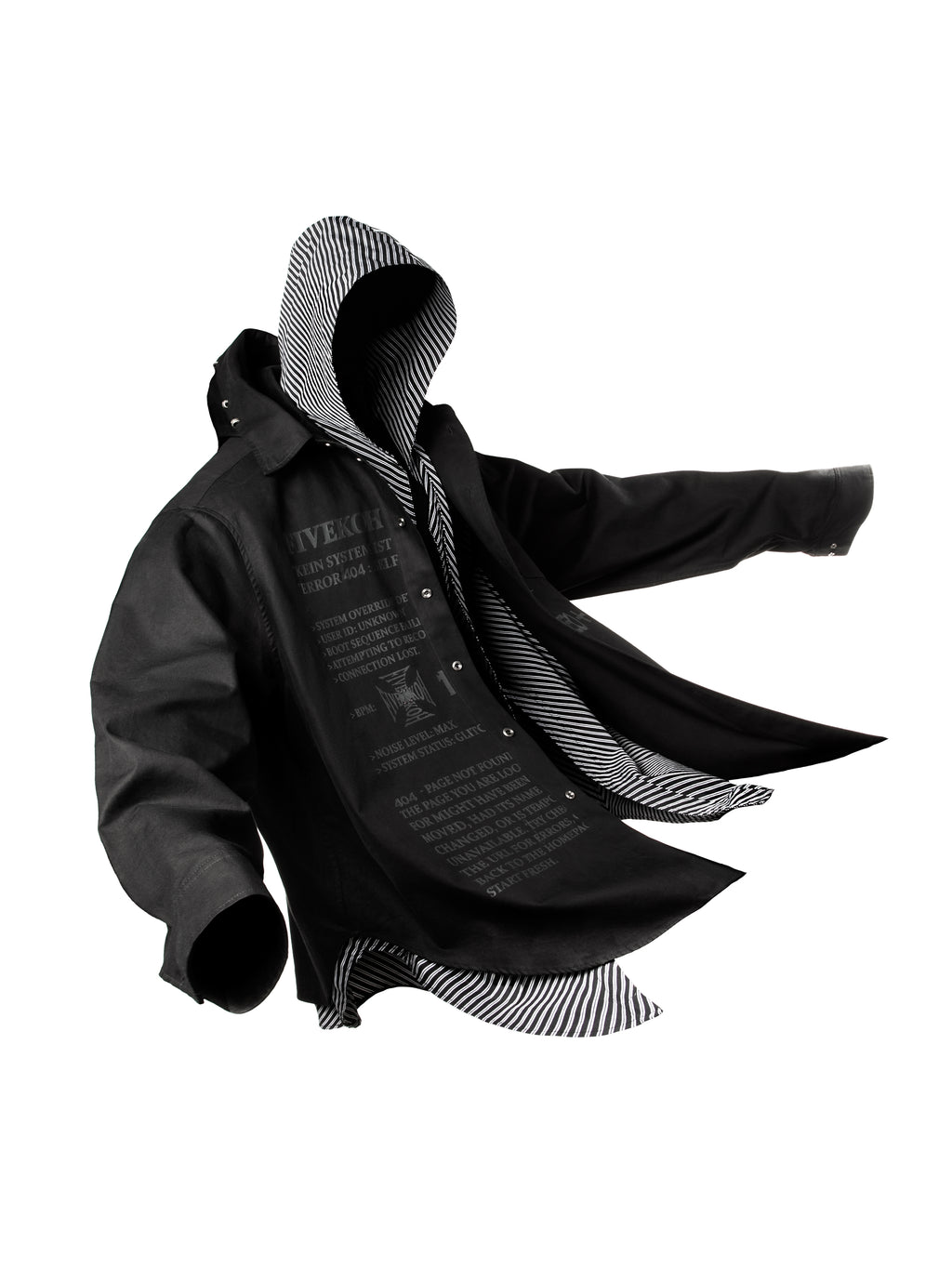 MOSHPIT CUT-UP HOODED SHIRT