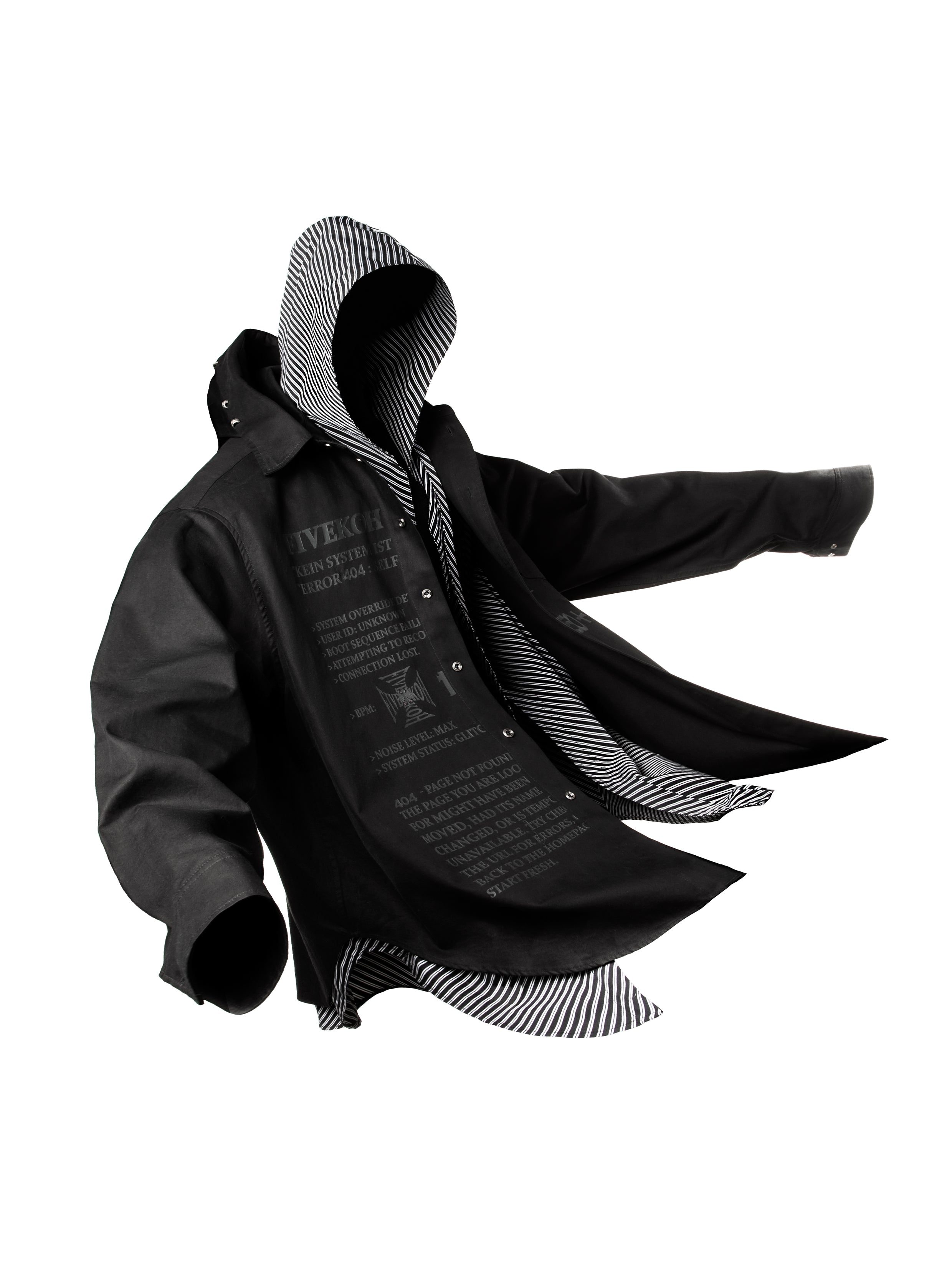 MOSHPIT CUT-UP HOODED SHIRT