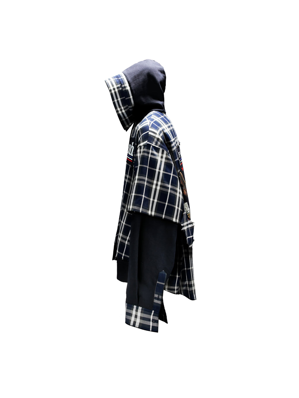 DESTROYED EFFECT DOUBLE HOODIE