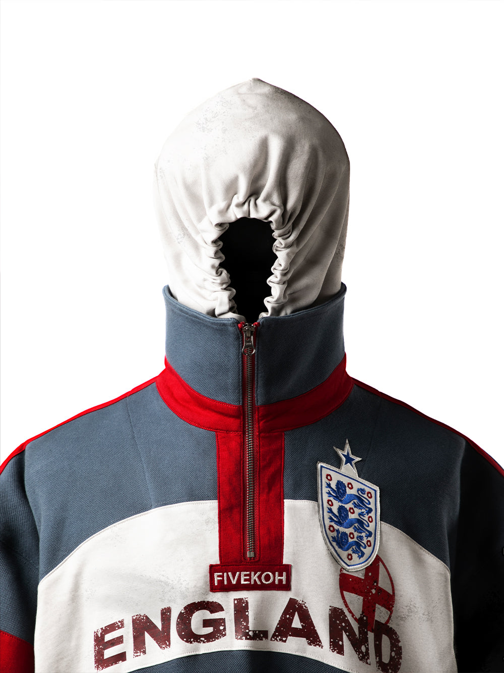FAKE TWO-PIECE PATCH HOODIE