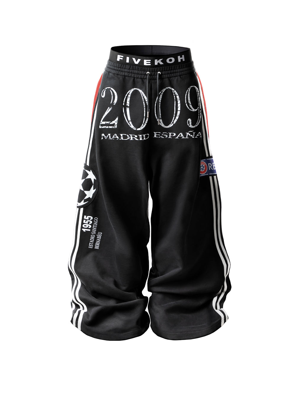 BAGGY SWEATPANTS IN BLACK FADED