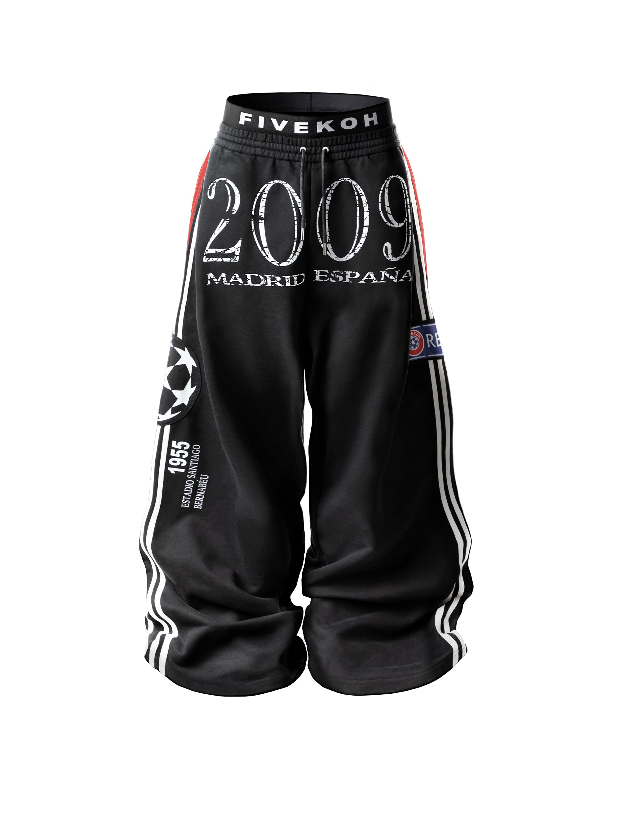 BAGGY SWEATPANTS IN BLACK FADED