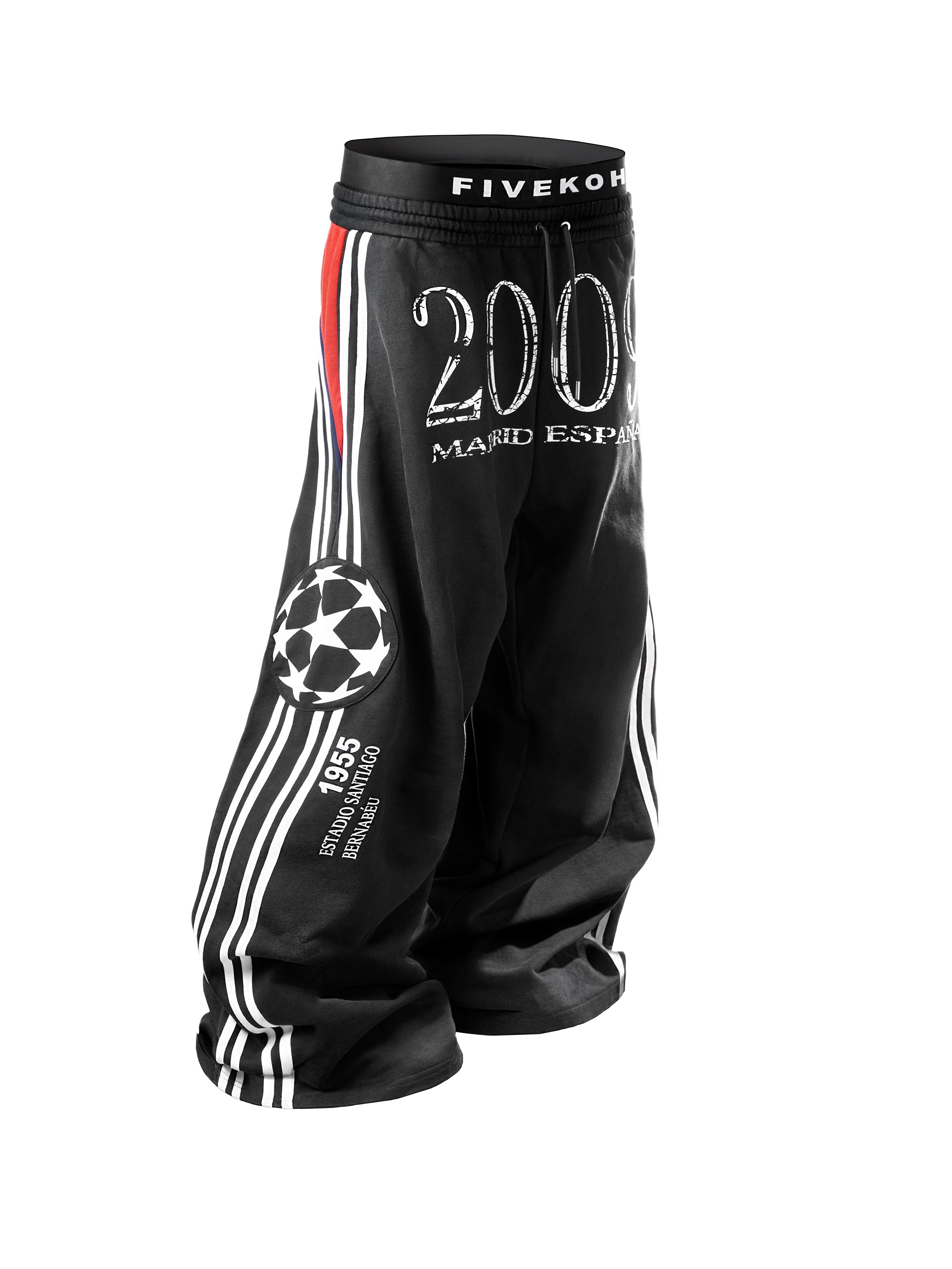 BAGGY SWEATPANTS IN BLACK FADED