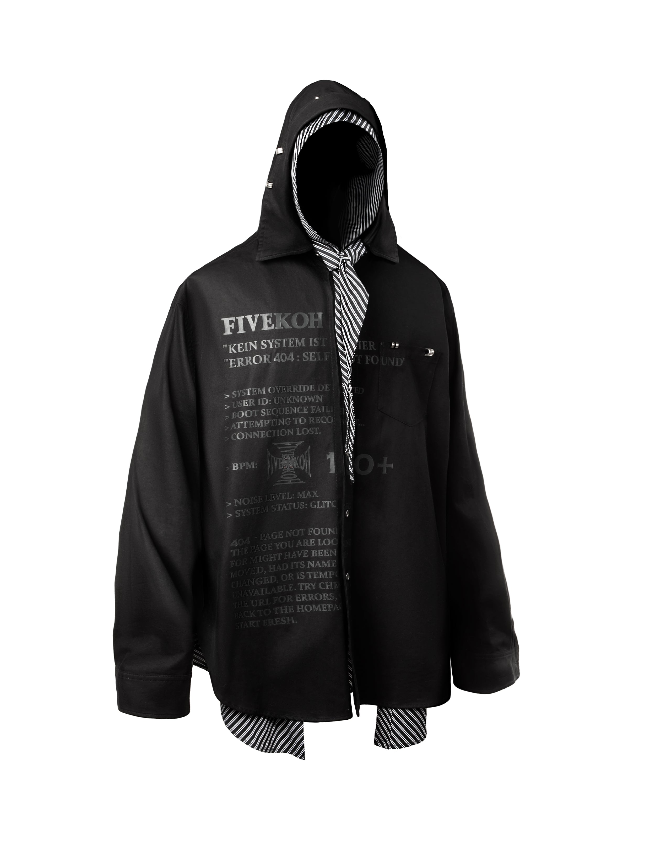 MOSHPIT CUT-UP HOODED SHIRT