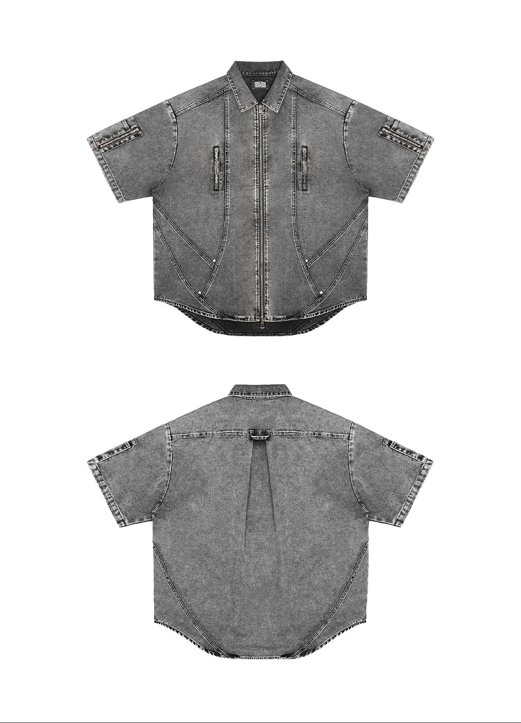 DISTRESSED WASHED WORKWEAR SHIRT