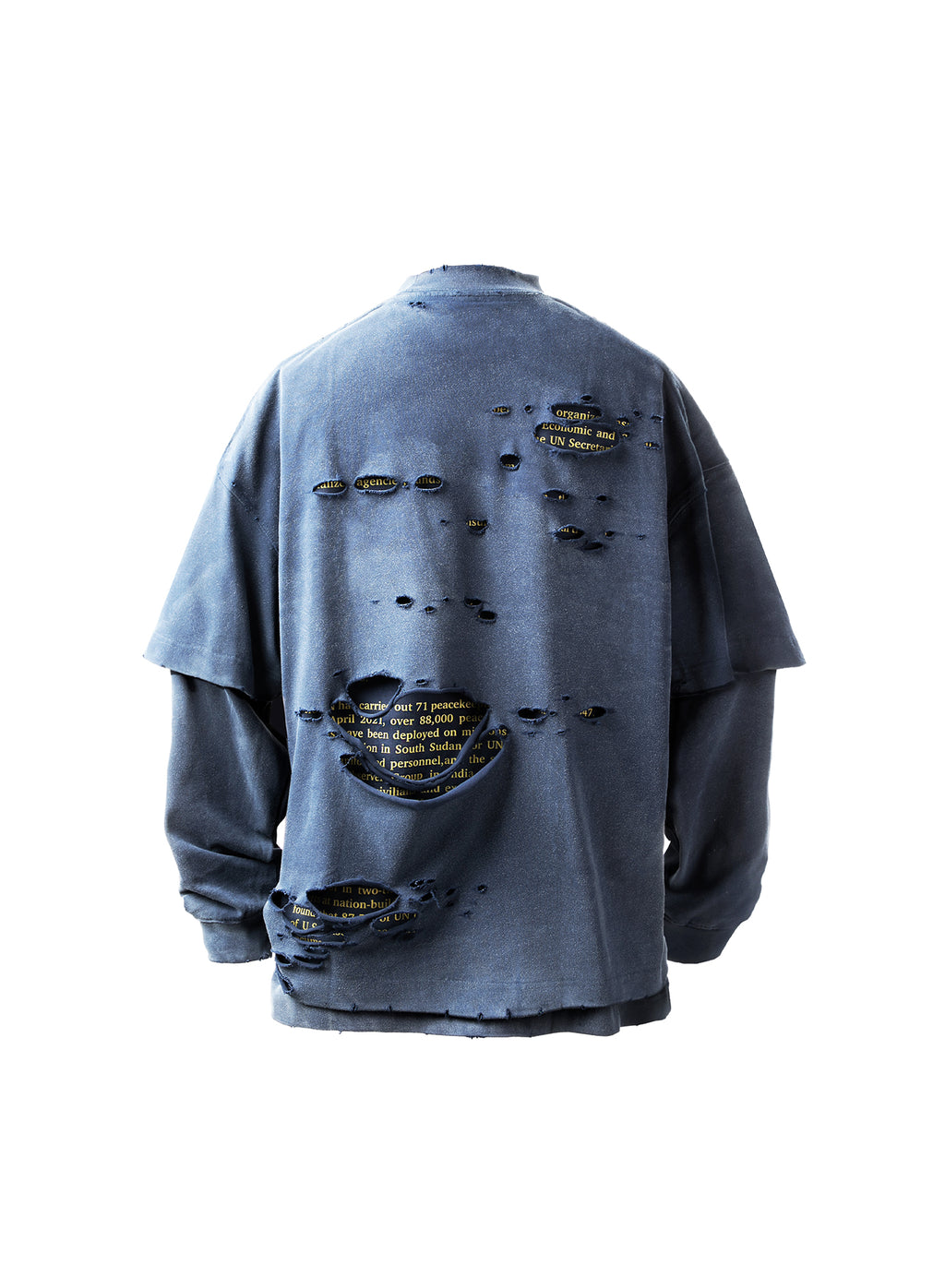 TALKING CLUB LONG SLEEVE LAYERED T-SHIRT