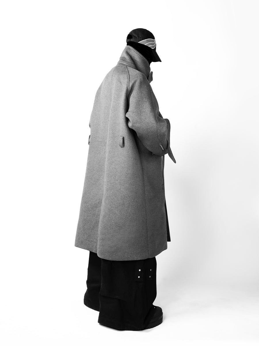 Galaxy Heavyweight Gray Wool Coat