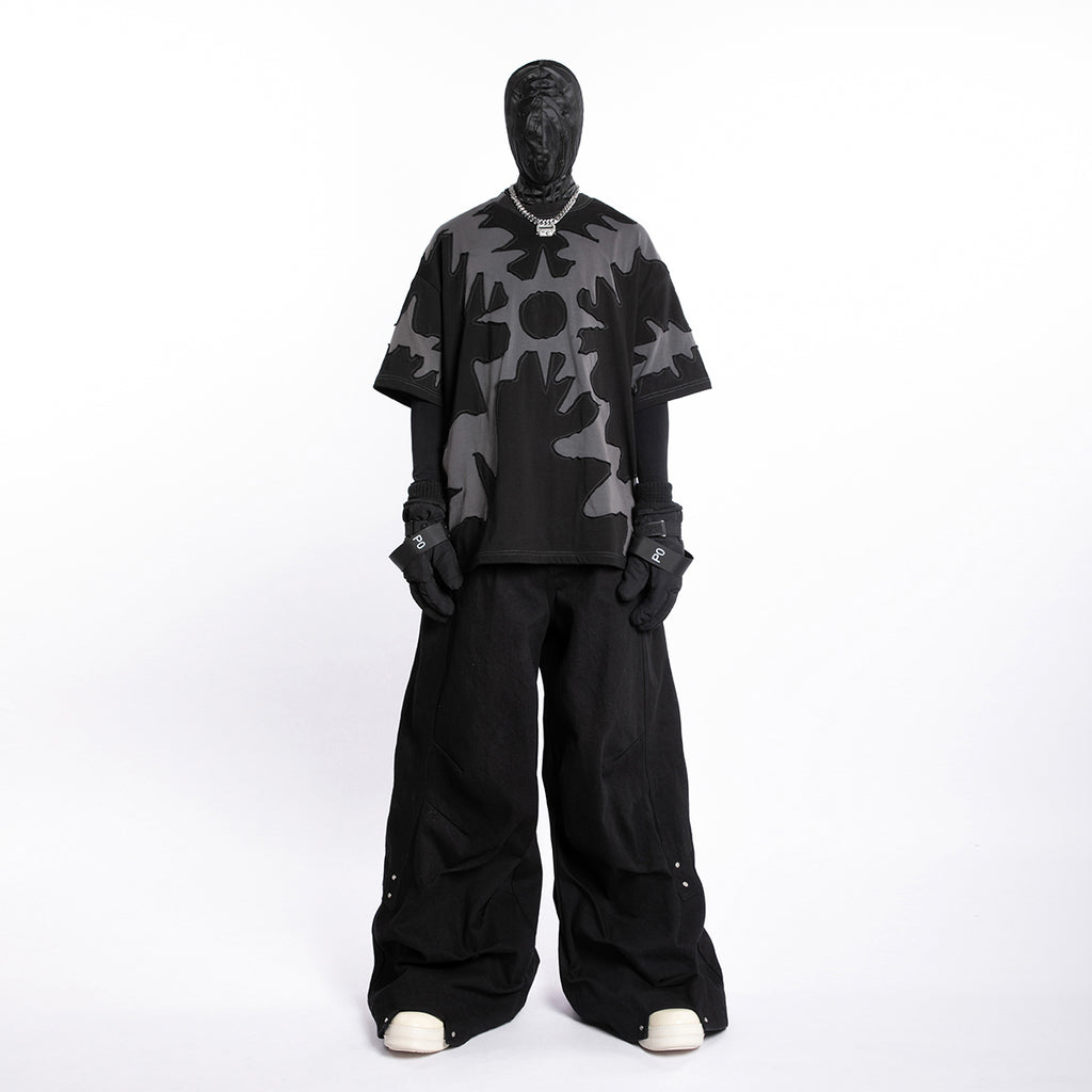 Galaxy Loose-Fit Denim Wide-Leg Pants