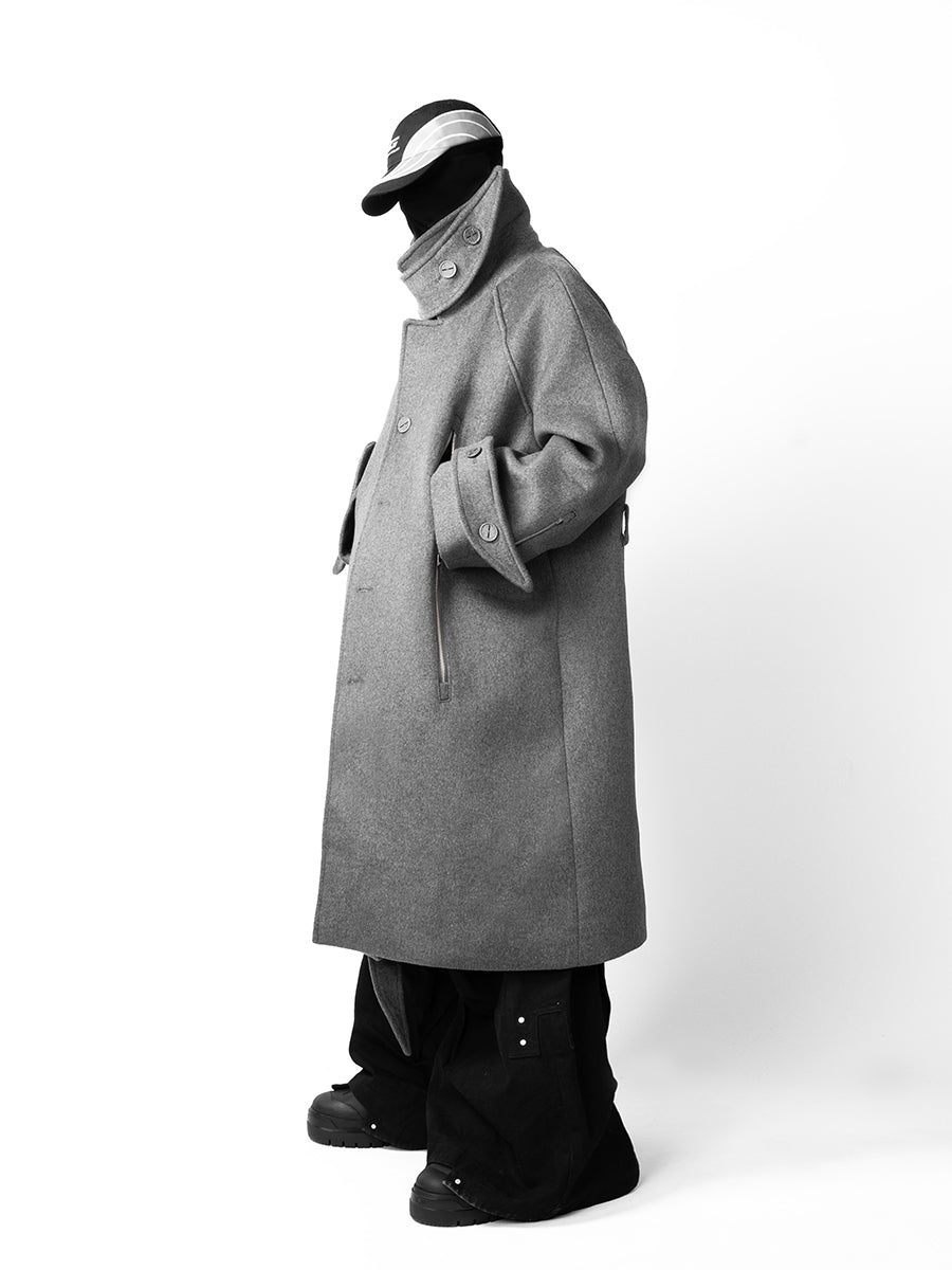 Galaxy Heavyweight Gray Wool Coat